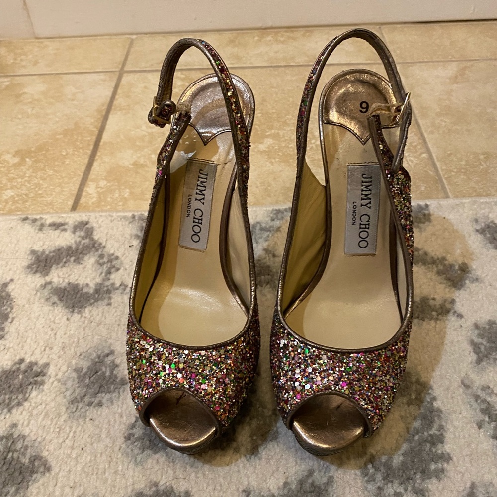 Jimmy Choo Glitter Pumps Size 6.5